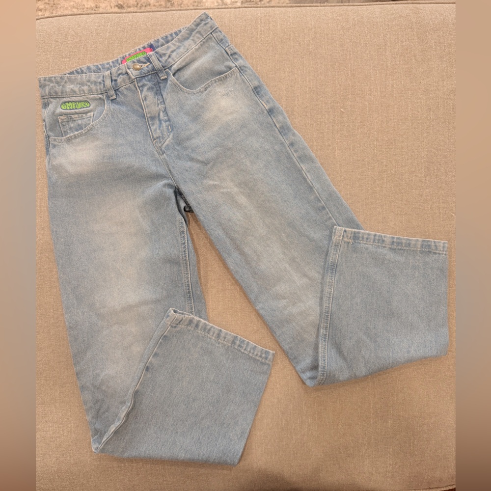 GMPYRE Y2K Wide Leg Baggy Denim — Light Wash —‎ Size 0 Vintage